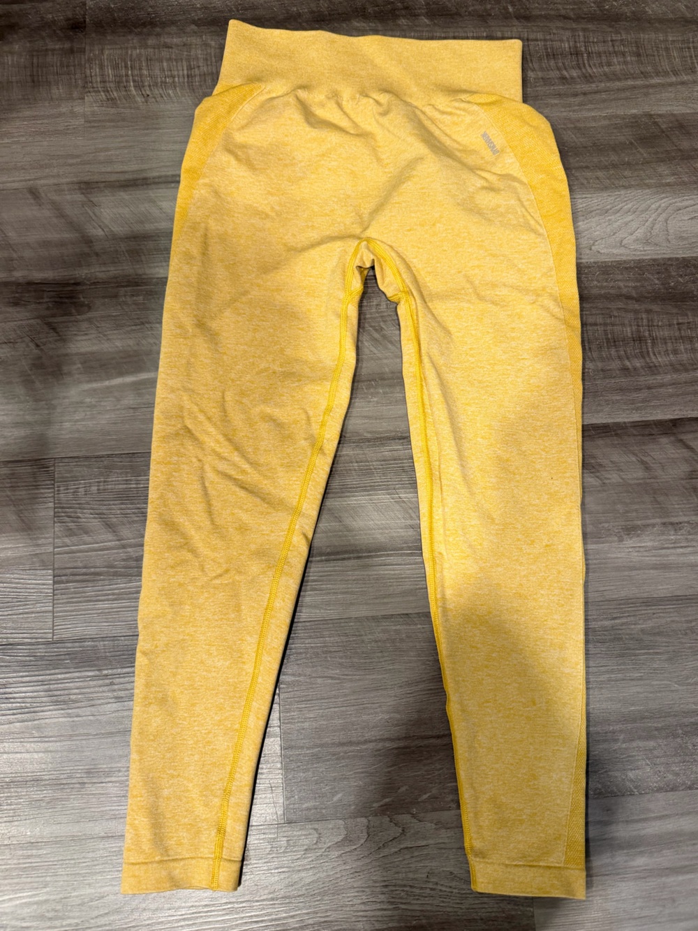 Gymshark Flex High Waisted Leggings Yellow Marl Size XL - Picture 4 of 5